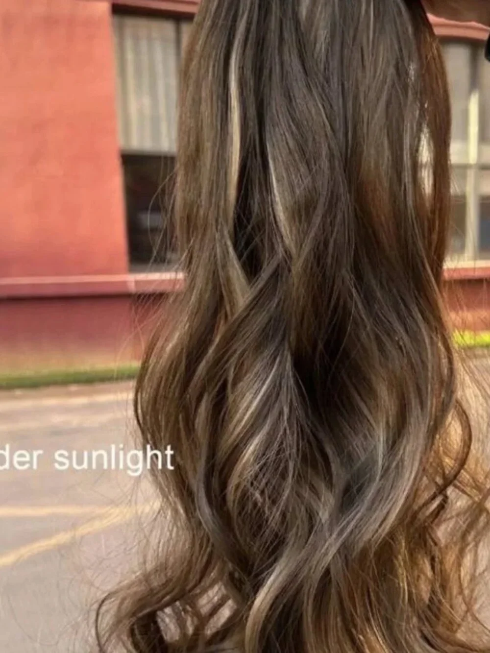 22” Clip-In Hair Extension Brown with Blonde Highlights Wavy | Volume Hairpiece